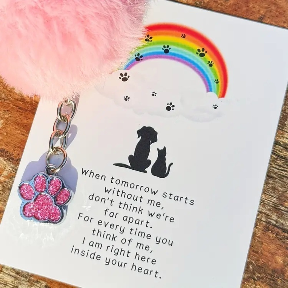 Pet Memorial Keychain Set